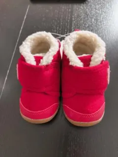 ミキハウス ホットビスケッツ ウサギ刺繍付きレッドブーツ 12cm