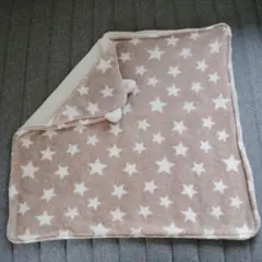 【冬物セール】フリース おくるみ ベージュ 星柄 ブランケット ベビー 新生児