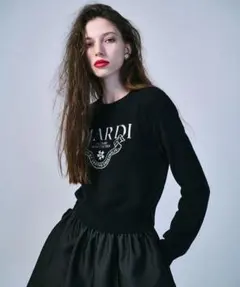 Mardi Mercredi クロップドニット ブラック ONESIZEのサムネイル
