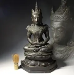 飛鳥仏】◇鐵鋳観音菩薩立像 仏像◇検）天平仏 新羅仏 高麗仏 空海 千