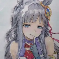 の*や様 原画色紙 ブルアカ 水着イズナ ファンアート 一点物 - メルカリ
