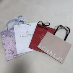 ショップ袋セット（JILLSTUART, DECORTÉ, LUNASOL）