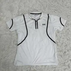 UNDER ARMOUR アンダーアーマー　ハーフジップ　ゴルフ　半袖シャツ　白