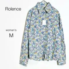 【ローレンス】長袖シャツ 花柄【М】ブラウス 上品 きれいめ おでかけ 新品