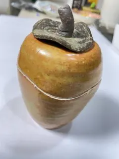 柿香合 灰釉焼 陶器 共箱付き - メルカリ