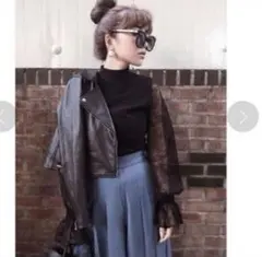 新品【エイミーイストワール】スリーブボリュームレースボディースーツFハイネック