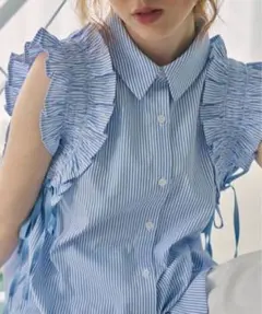 【idem】drawstring ribbon shirt