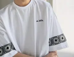 クラシカルエルフJaVaコラボ袖クロシェ編み 配色切り替えTシャツ　（Ｍ）