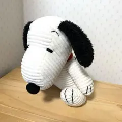 スヌーピー コーデュロイ　ぬいぐるみ　ホワイト