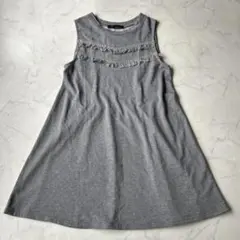 在庫処分❗️美品✨mysty woman フリンジ ノースリーブ グレー Fサイズのサムネイル