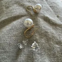 パールピアス＆ストーンピアス 2点セット
