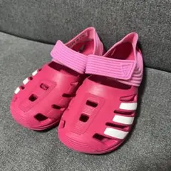 adidas ピンク キッズ サンダル　18センチ