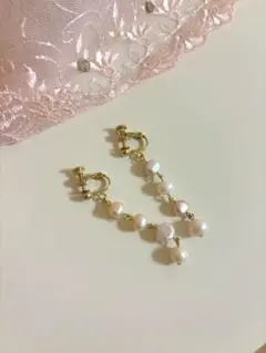 ゴールド パール イヤリング 約8cm