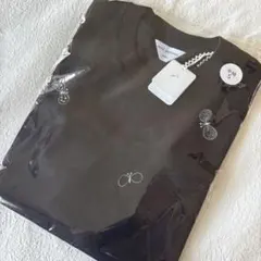 ミナペルホネン 半袖Tシャツ ダークネイビー ブラック ちょうちょ Sのサムネイル