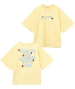 【新品】ミルクフェド バックロゴ入りTシャツ ローズ イエローのサムネイル