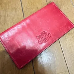 COACH コーチ ピンク 二つ折り財布 ワインレッド