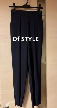 【訳ありお買い得】Of STYLE カジュアルパンツ　 超ストレッチ　ネイビー