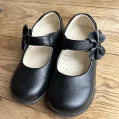 リボン付きブラックフォーマルシューズ30/18.5㎝