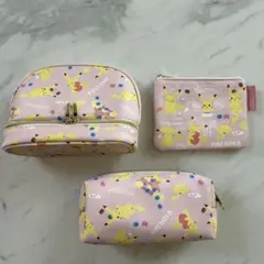 ポケモン ピカチュウ ポーチ 3点セット ピンク 新品未使用