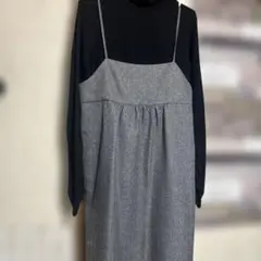オペークドットクリップ　キャミワンピース