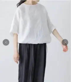 新品タグ付き かぐれ リネンフリルスリーブプルオーバー OFF - メルカリ