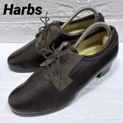 日本製 Harbs レースアップシューズ コンフォート 24cm ブラウンのサムネイル