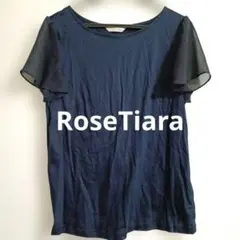 Rose Tiara ネイビー 半袖Tシャツ　38　ローズティアラ　紺のサムネイル