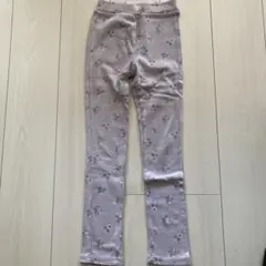 花柄薄紫色ロングパンツ