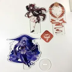 원신 雷電将軍 胡桃 アクリルスタンド アクスタ ※保護フィルムあり