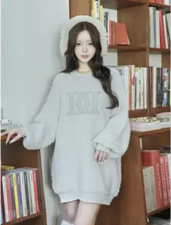 Darich DD ロゴツイードニットプルオーバー SAX