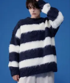 oncily SHAGGY MELANGE BORDER KNIT