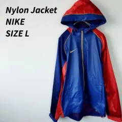 ☆セットアップ☆ NIKE ナイロンジャケット・ハーフパンツ 紺 デカロゴ 