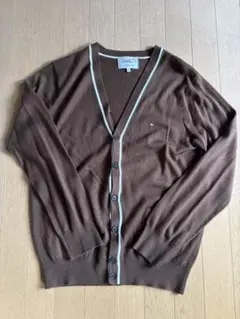 【美品】アーノルドパーマー　ブラウン Vネックカーディガン サイズ4（XL）