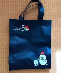 50周年記念トートバッグ 青 合皮