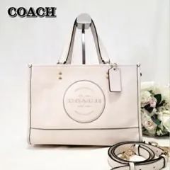 COACH☆デンプシーレザー2wayトートバックキャリーオールウィズパッチのサムネイル