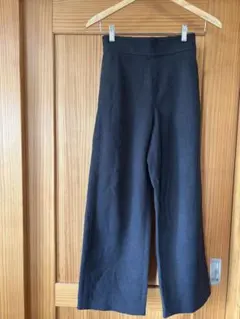 ワイドパンツ チャコールグレー