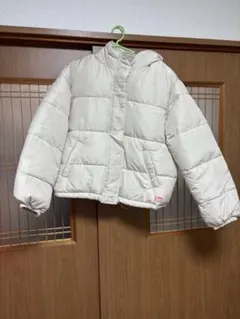 最終値下げ！11/14までアイボリー フード付きダウンジャケット