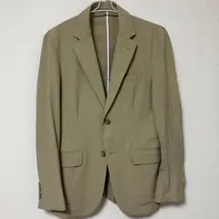 【美品】GU テイラードジャケット　ベージュ　ストレッチ　マーブルボタン　S