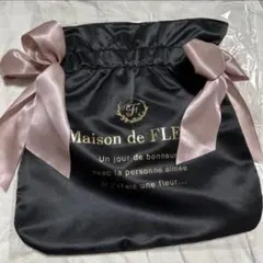 新品 11周年 限定 メゾンドフルール ブラック ダブルリボン トートバッグ
