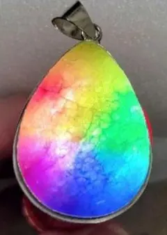 インド産　レインボーソーラークォーツ　925スターリングシルバー　ペンダント