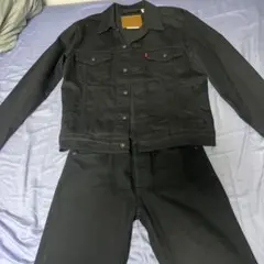 リーバイス トラッカージャケット　ブラックS リーバイス501 セットアップ