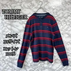 【A2】トミー TOMMY HILFIGER メンズ XS 長袖シャツ ボーダー