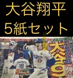 10/29 大谷翔平 ドジャース 「ワールドシリーズ 」スポーツ新聞5紙