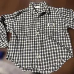 Moujonjon チェック柄長袖シャツ 110