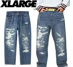 Ⓜ*︎様 XLARGE ダメージデニムパンツ 32 値段交渉可能