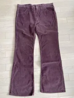 70s USA製　Lee コーデュロイ　フレアパンツ パープルのサムネイル