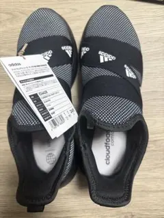 adidas スリッポン 24.5cm ブラック/グレー　新品未使用 　　箱無し