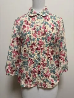 3153◆LAURA ASHLEY(ローラアシュレイ)長袖花柄シャツ★Sのサムネイル