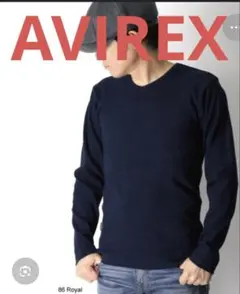 AVIREX アビレックス ロンティ 超伸縮 ネイビー メンズロンティのサムネイル