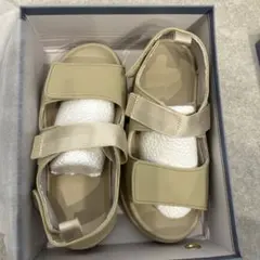 お値下げ(新品未使用)厚底ベージュサンダル